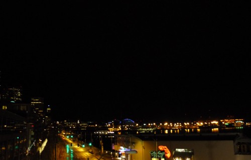 the lights of the seattle waterfront